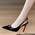 Damen Slingback Pumps mit glänzendem Obermaterial R&B