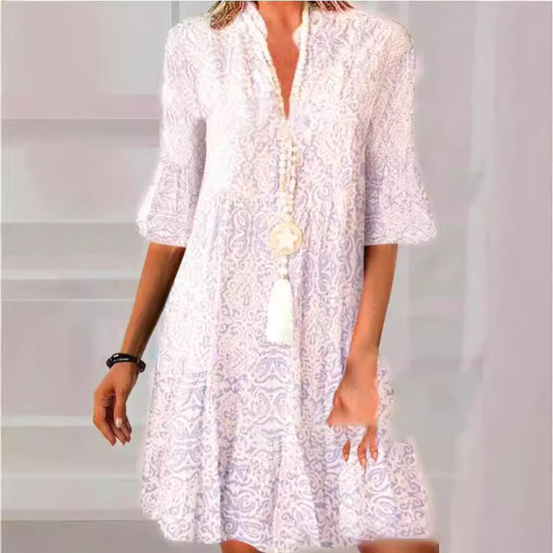 Damen Druckkleid R&B