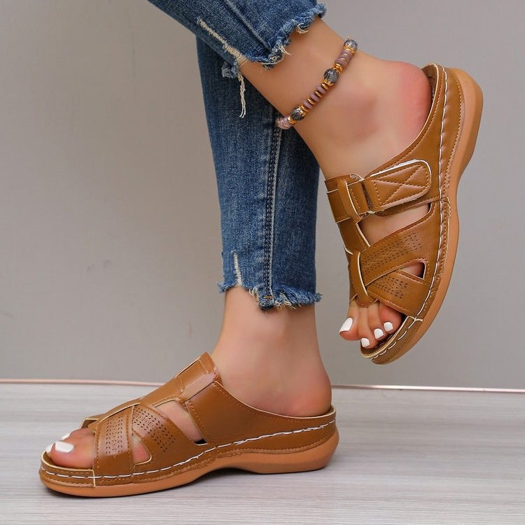 Damen Komfort-Sandalen mit verstellbaren Riemen und atmungsaktiver Sohle R&B