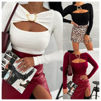 Damen Oberteil mit elegantem Cut-Out und langem Arm R&B