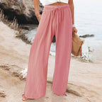 Damen Weite hose mit elastischem Bund und praktischen Taschen R&B
