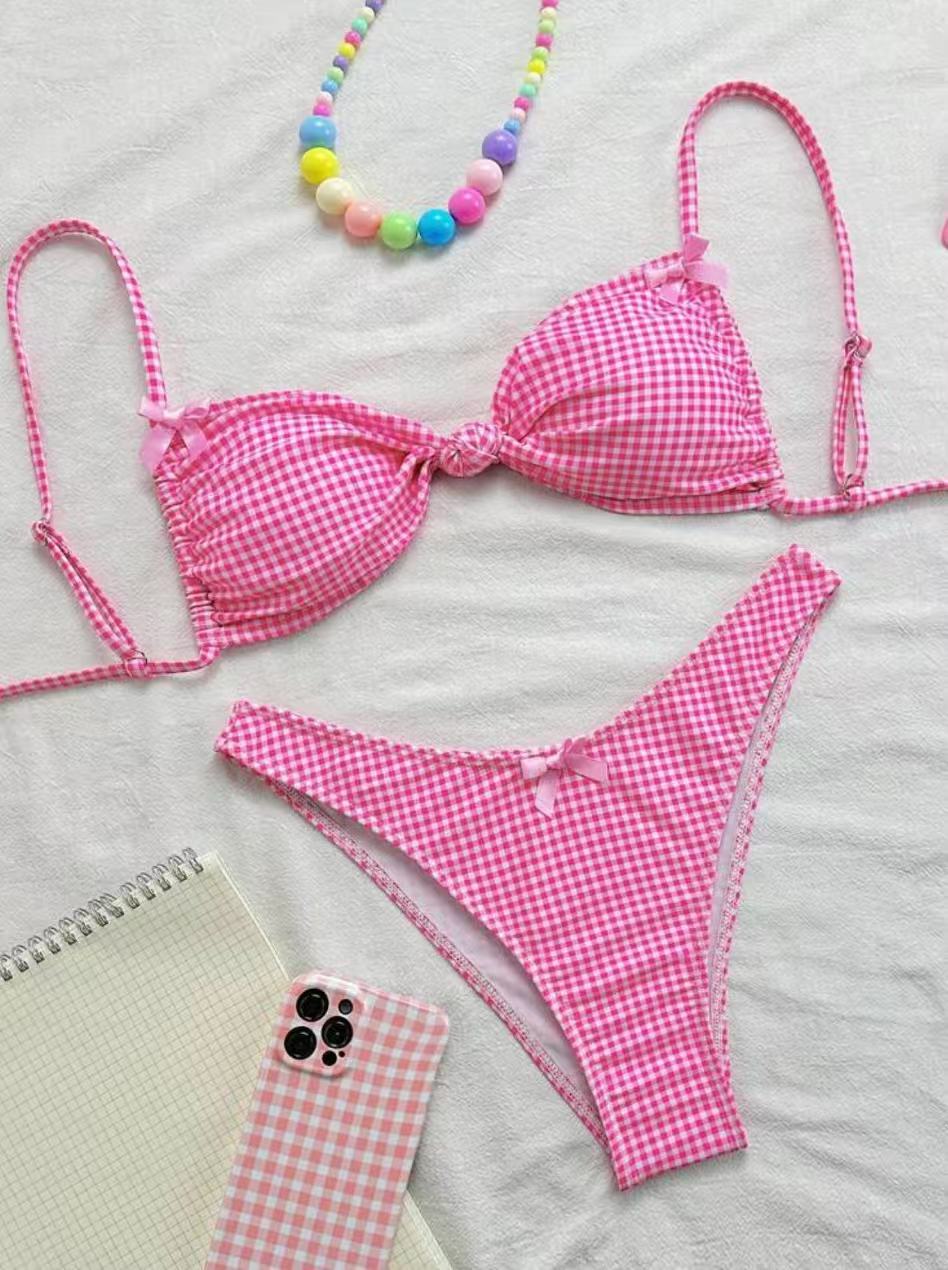 Damen Bikini-Set mit Rüschendetails und verstellbaren Trägern R&B