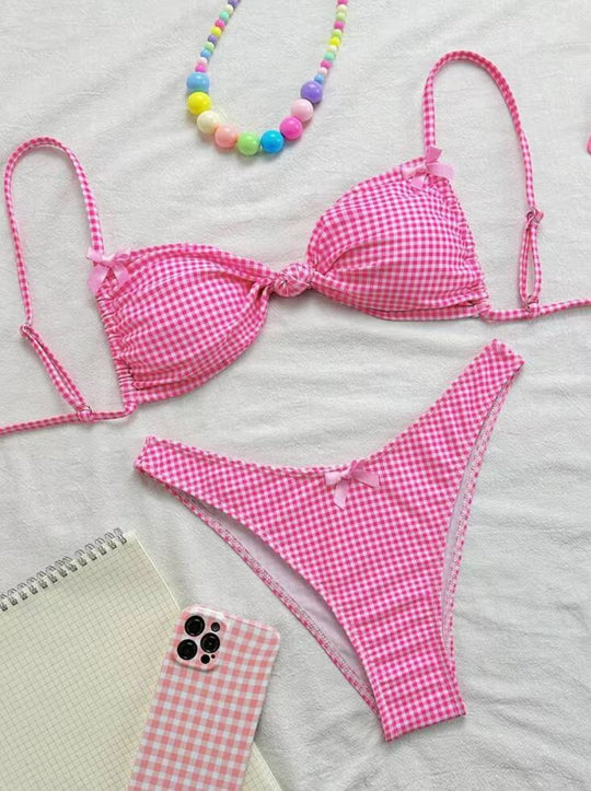 Damen Bikini-Set mit Rüschendetails und verstellbaren Trägern R&B