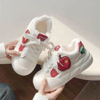 Damen Sneakers mit kuscheligem Innenfutter und modischer Schnalle R&B