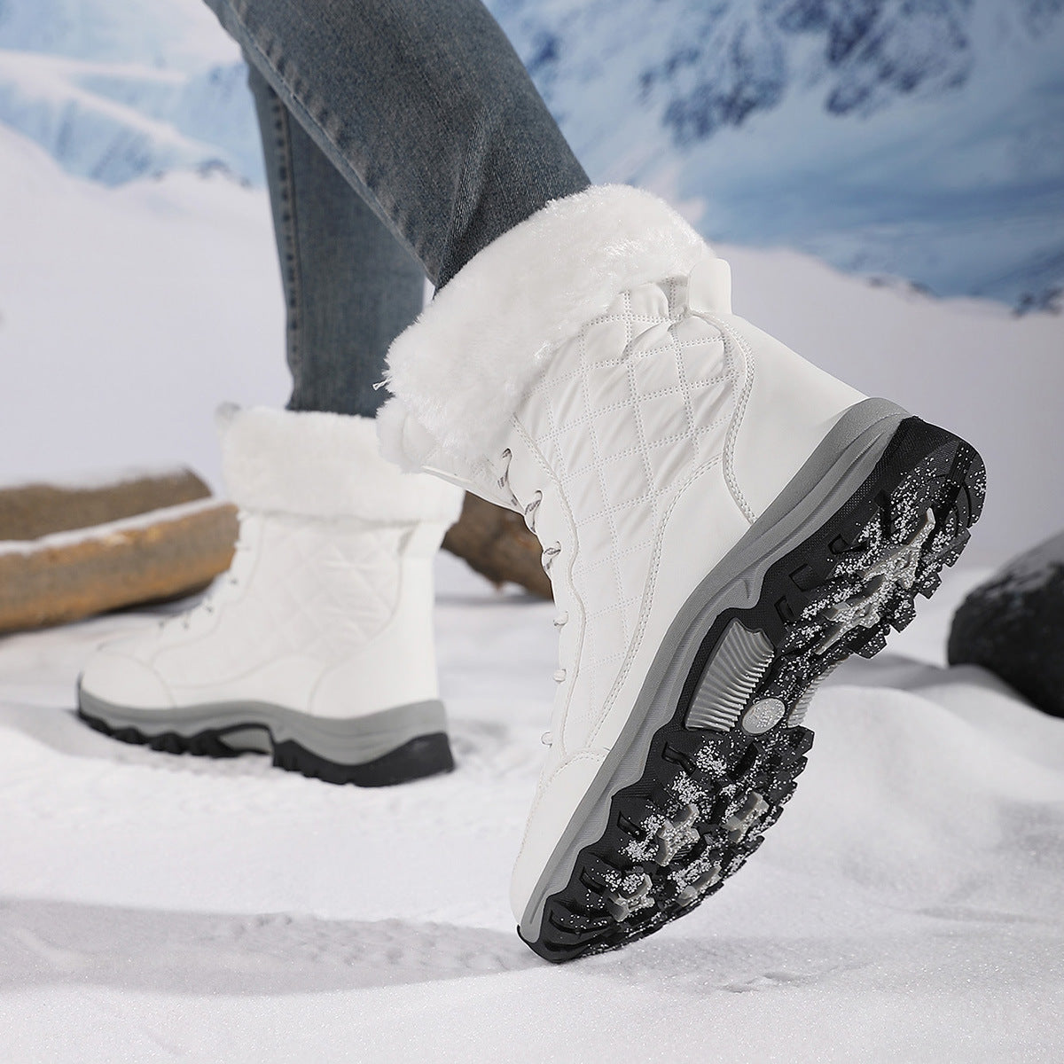 Damen Winterboots mit kuscheligem Innenfell und rutschfester Sohle