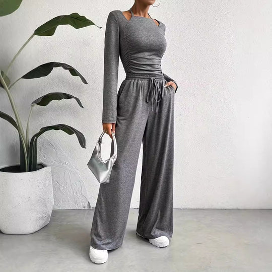 Damen Lässiges und modisches Lounge-Set mit weitem Schnitt und eleganten Ärmeln R&B