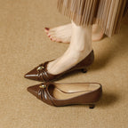 Damen elegante spitze Pumps mit dekorativer Schleife