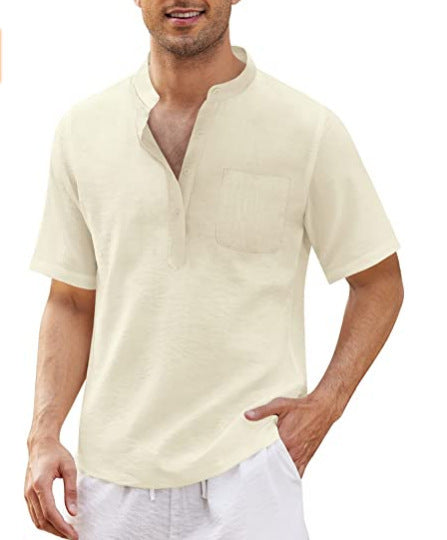 Herren Leichte Kurzarm-Hemd R&B