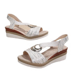 Damen Komfortable Plateausandalen mit modischem Schnallenakzent R&B
