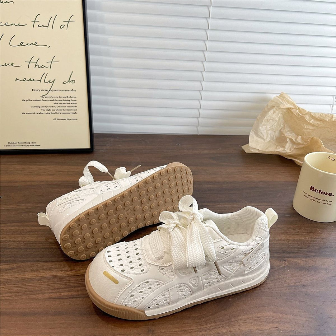 Damen Sportliche Freizeitsneaker mit atmungsaktiver Netz-Oberfläche und weicher Sohle R&B