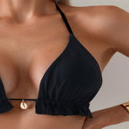 Damen Triangel-Bikini mit frischem Rüschendetail R&B