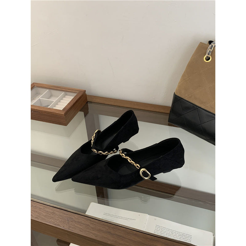 Damen spitze Pumps mit dekorativer Kettenapplikation R&B