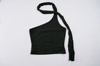 Damen asymmetrisches Top mit schickem Halsteil R&B