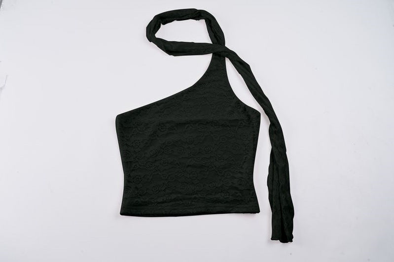 Damen asymmetrisches Top mit schickem Halsteil R&B