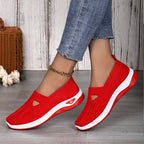 Damen Atmungsaktive Slip-On Freizeitschuhe mit offenem Schnitt
