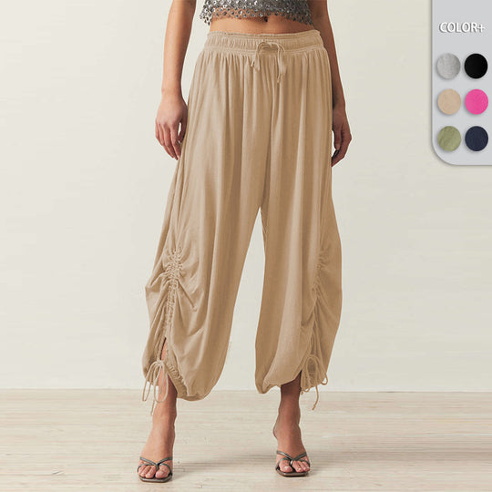 Damen Bequeme Haremshose mit raffinierten Rüschendetails R&B