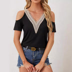 Damen Spitzen-Design Oberteil R&B