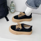 Damen Komfortable Sneakers mit dicker Gummisohle und weichem Wildlederobermaterial R&B