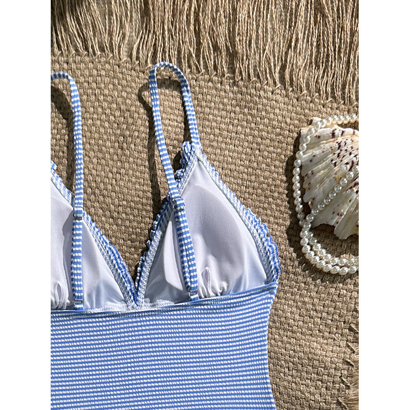 Damen Ästhetischer Badeanzug mit raffinierten Details R&B