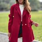 Damen Eleganter Langblazer mit herausragenden Knöpfen R&B