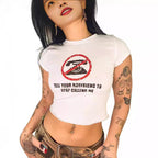 Damen Crop-T-Shirt mit Ihrem kreativen Spruch R&B