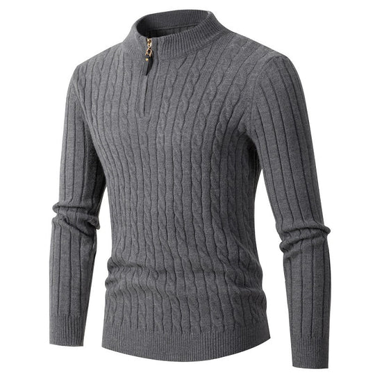Herren modischer Rollkragenpullover mit Zipper R&B