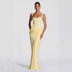Damen Elegantes Maxikleid mit figurbetonendem Schnitt und raffiniertem Faltenwurf R&B