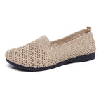 Damen atmungsaktive Slip-On Ballerinas aus luftdurchlässigem Material