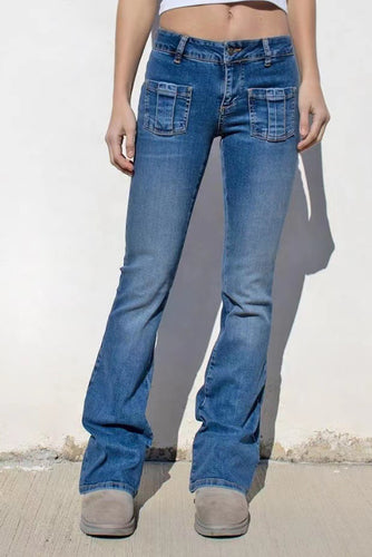 Damen Bootcut Jeans mit praktischen Taschen R&B