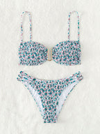 Damen Bandeau-Bikini mit raffiniertem Rüschendesign und modischen Schnürdetails R&B