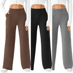 Damen bequeme Freizeithose mit seitlichen Taschen und elastischem Bund R&B