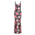 Damen Transparente Maxikleid mit floralem Muster R&B