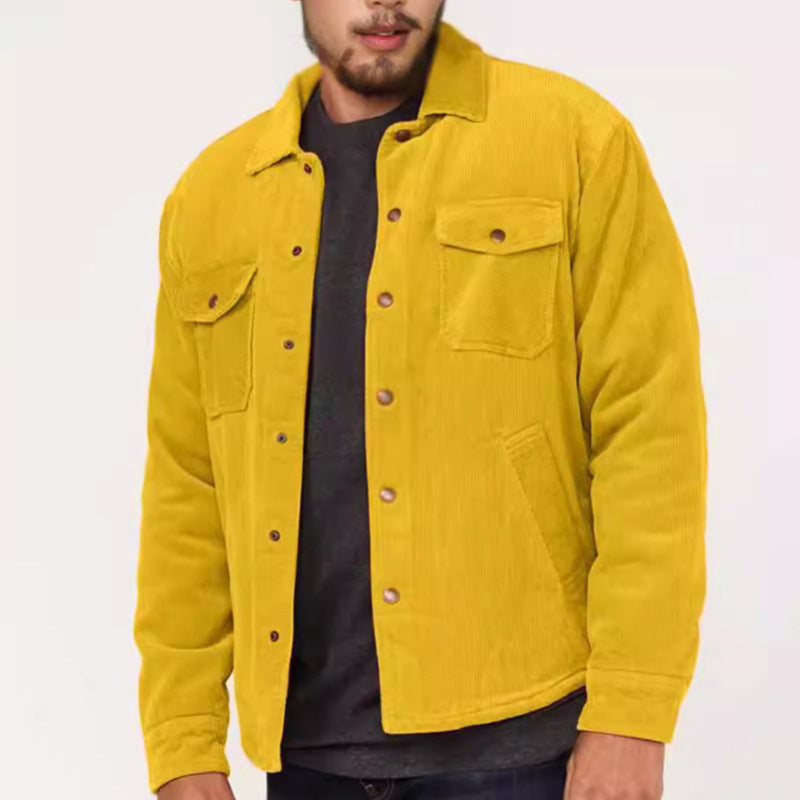Herren Cordjacke mit praktischen Brusttaschen und weichem Innenfutter R&B