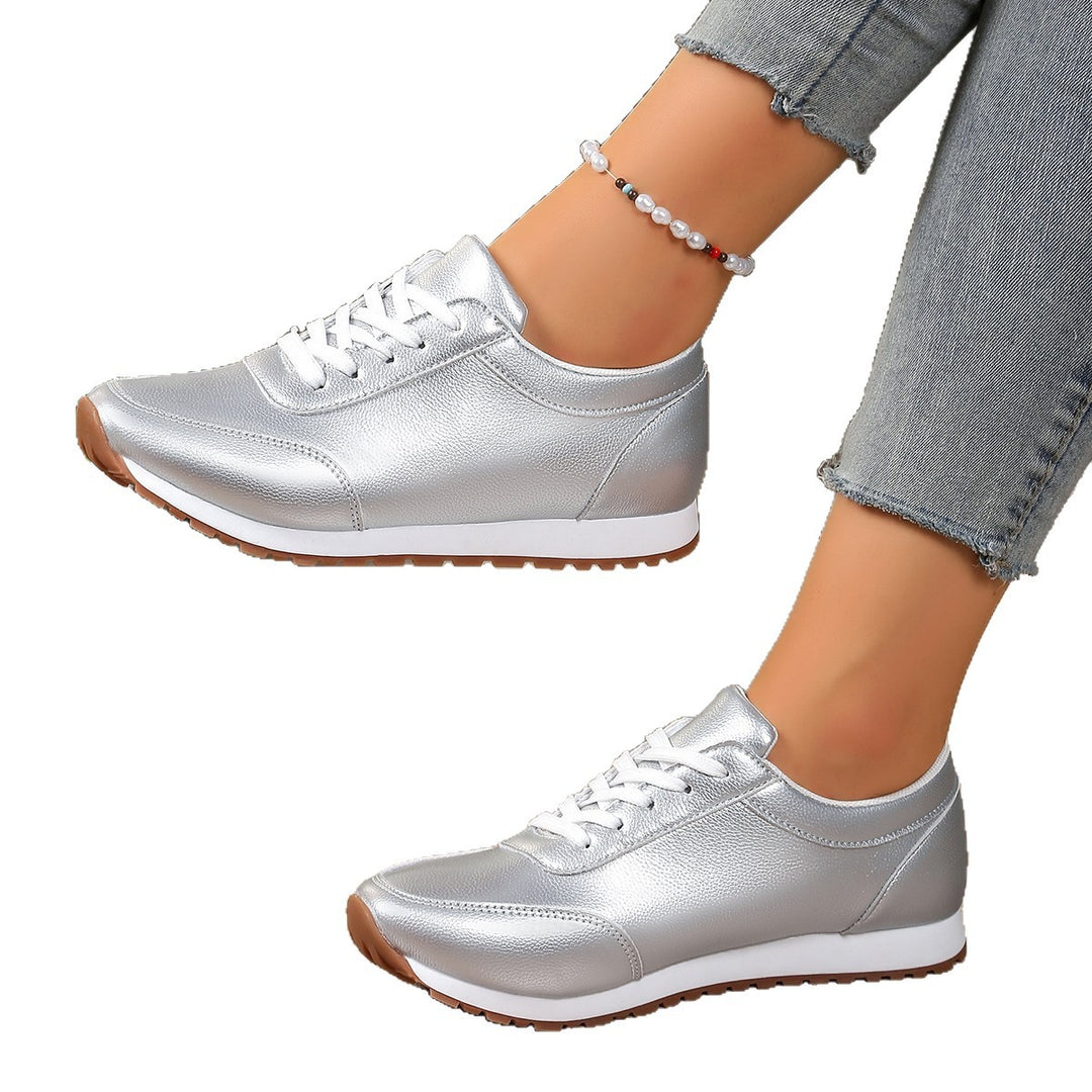 Damen Sportliche Sneakers mit glänzendem Obermaterial und rutschfester Sohle R&B