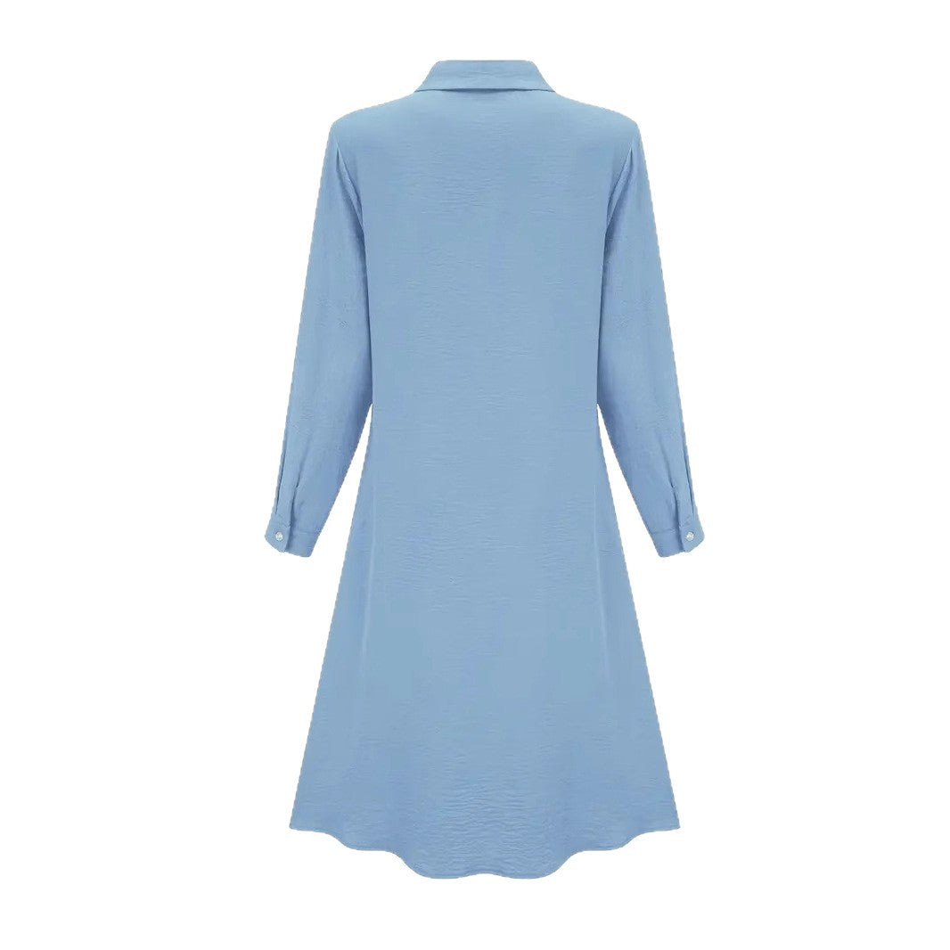 Damen Hemdblusenkleid mit praktischen Taschen und elegantem Schnitt R&B