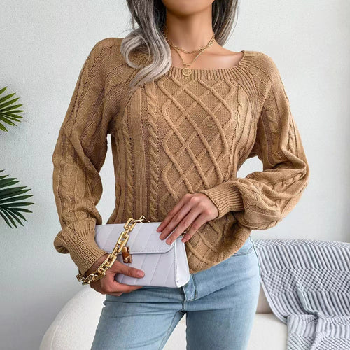 Damen Grobstrickpullover mit raffiniertem Zopfdesign R&B