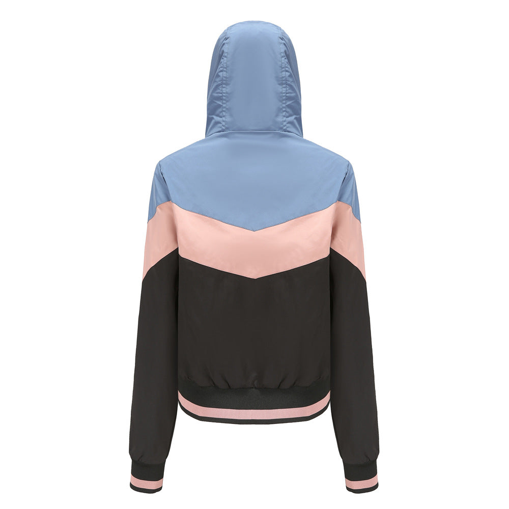 Damen sportliche Windbreaker-Jacke mit praktischen Reißverschlusstaschen R&B