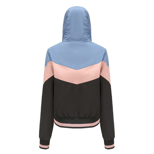Damen sportliche Windbreaker-Jacke mit praktischen Reißverschlusstaschen R&B