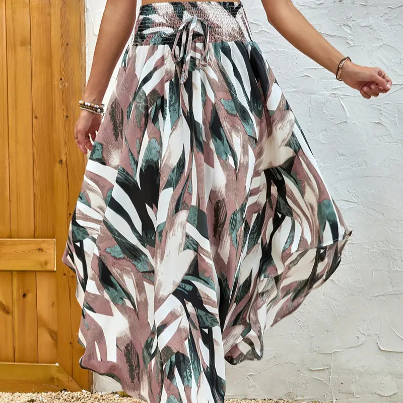 Damen Eleganter Maxirock mit modernem Chevron-Muster R&B