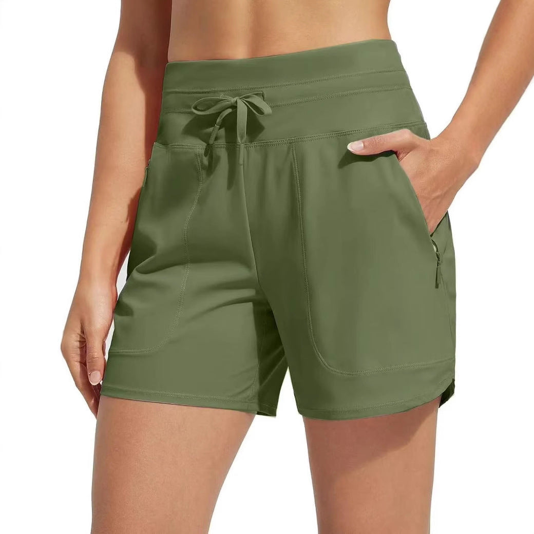 Damen Performance aktive Shorts mit integriertem Boxershorts-Futter R&B