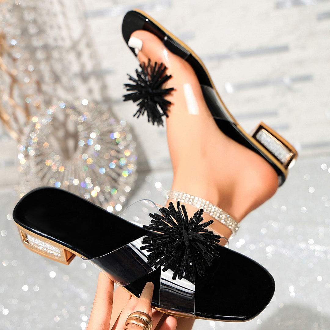 Damen modische Sandalen mit glitzerndem Verzierung R&B