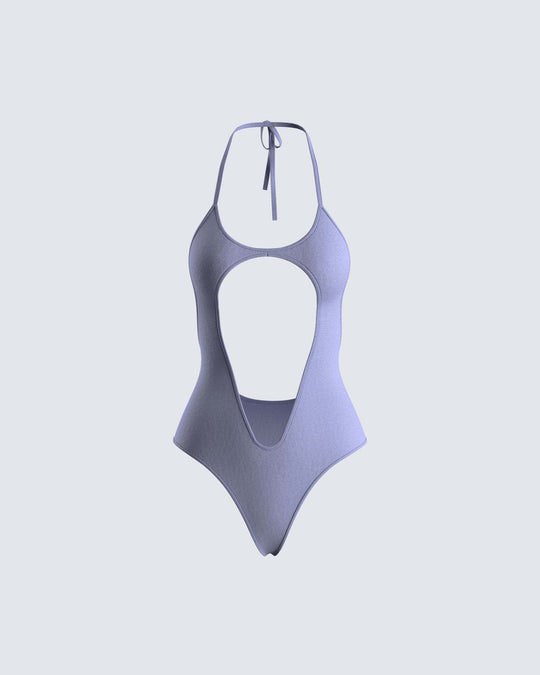 Damen Sportlicher Badeanzug mit innovativem Rückenausschnitt R&B