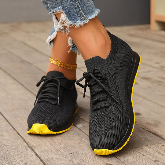 Damen Atmungsaktive Lauf-Sneaker mit elastischem Mesh-Obermaterial R&B