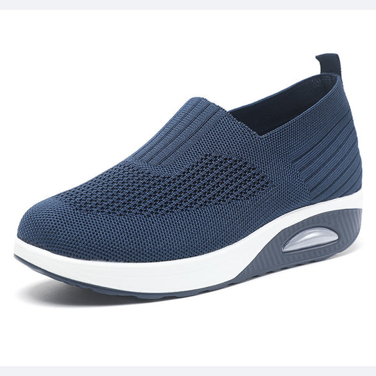 Damen leichtgewichtige Slip-On Sneakers mit atmungsaktiver Mesh-Oberfläche R&B