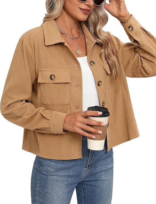 Damen lässige Overshirt-Jacke R&B