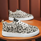 Damen Modische Sneakers mit floralem Design und gepolsterter Sohle R&B