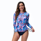 Damen Rashguard mit langem Arm und verstellbarem Saum R&B