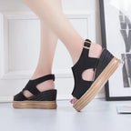 Damen Plattform Sandalen
