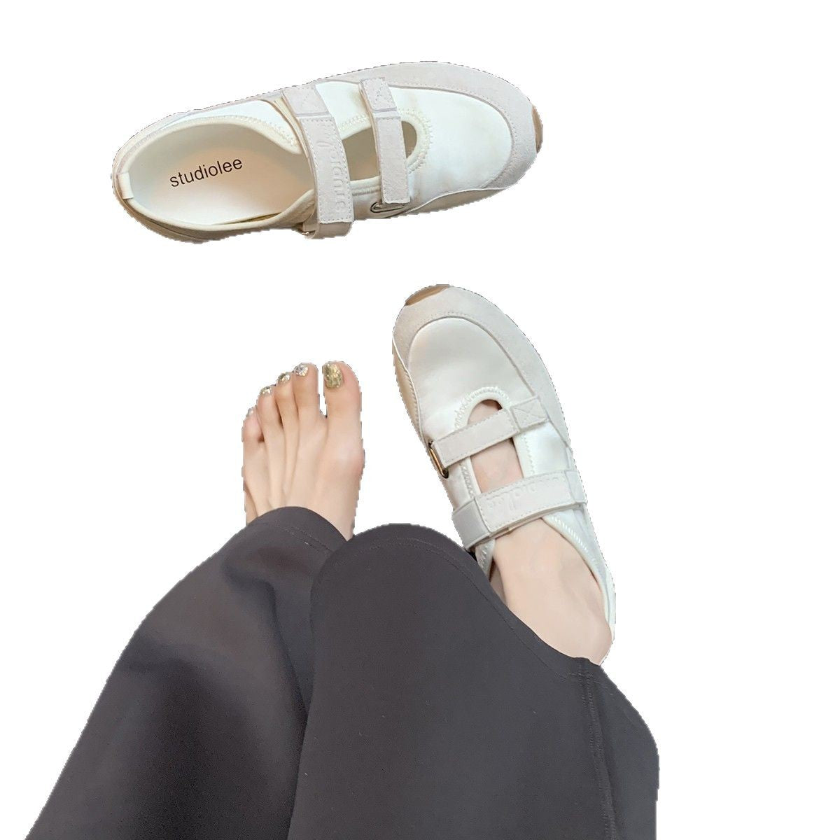 Damen Komfortable Sneaker mit verstellbaren Klettverschlüssen R&B