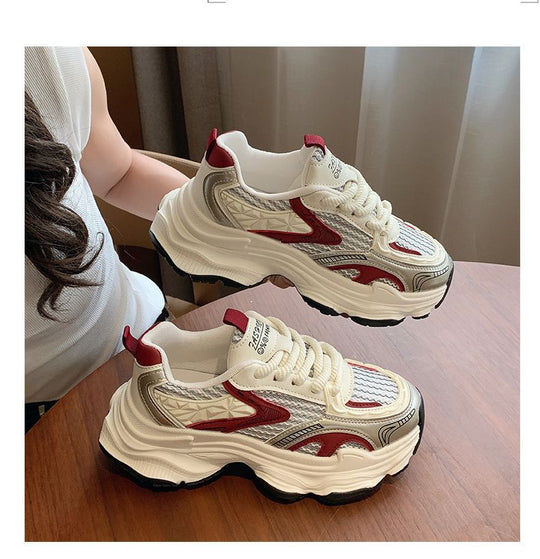 Damen Sportliche Chunky Sneakers mit atmungsaktiver Netzstruktur und dämpfender Sohle R&B
